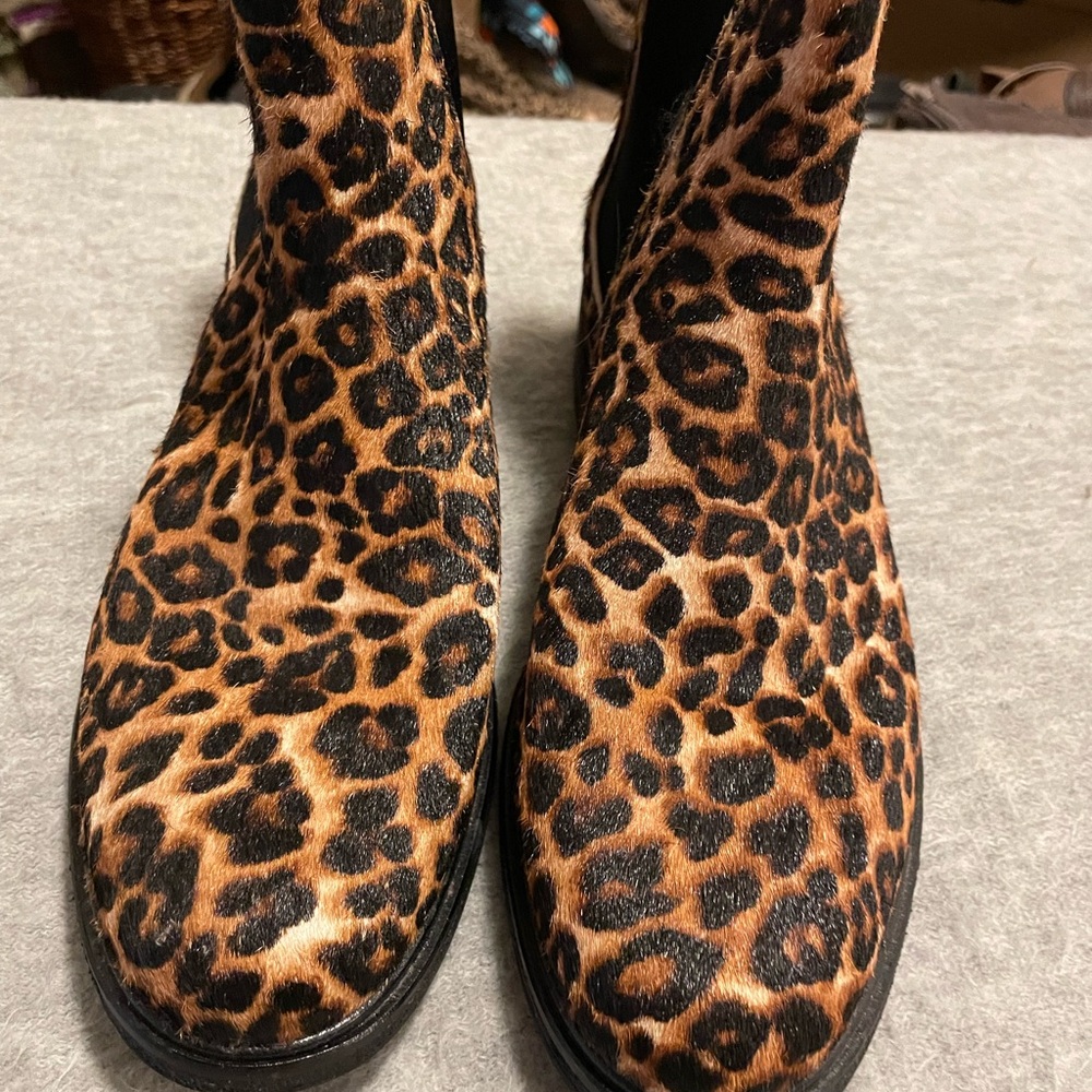 Clark, leopard print boots